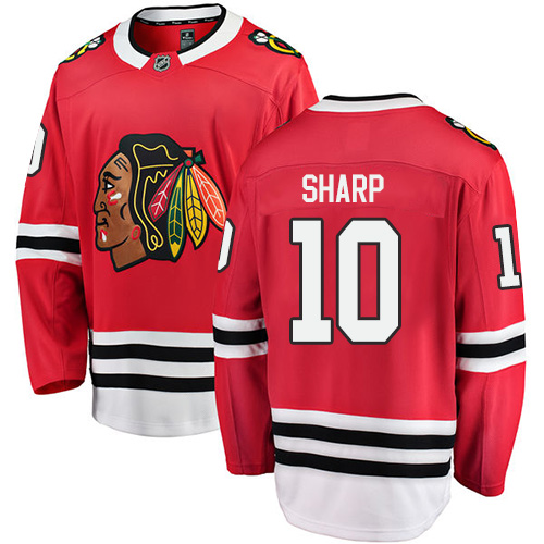 Herren Chicago Blackhawks Eishockey Trikot Patrick Sharp #10 Breakaway Rot Fanatics Branded Heim